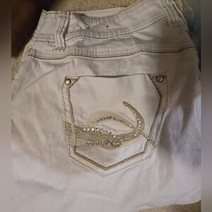 New Zanadi size 20 white shorts,  rhinestone design on back pockets